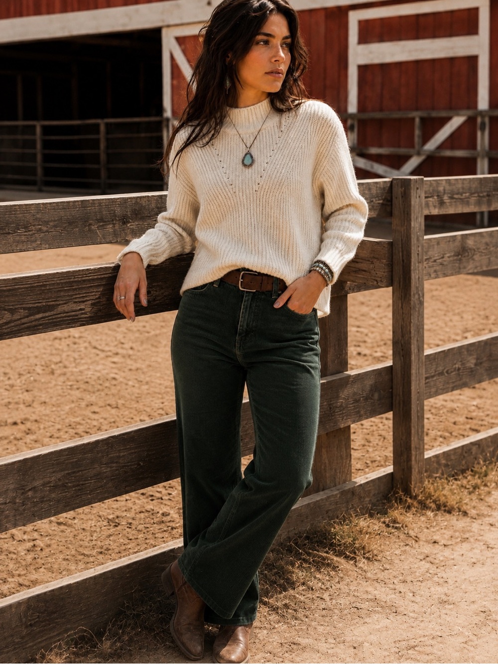 Women's High-Rise Slim-Leg Jeans in Dark Green